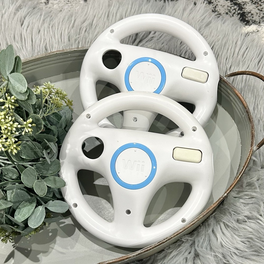2 Pack Mario Kart Racing Steering Wheel for Nintendo Wii Remote Game Controller